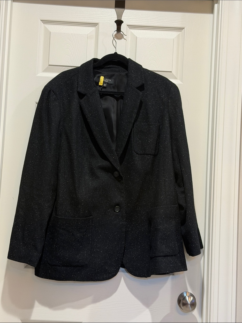 Talbots Black Sparkle Blazer Jacket